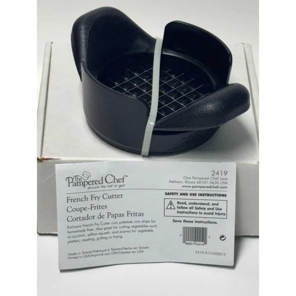 VHTF Pampered Chef French Fry Cutter Cube Chopper  #2419  NIP